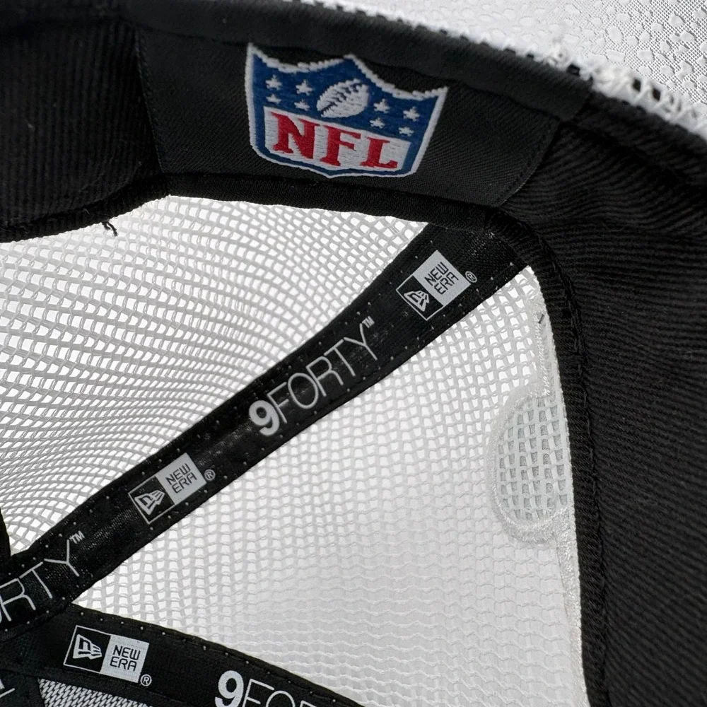 Philadelphia Eagles New Era 9FORTY Super Bowl LVII Snap Back Hat Black White - Picture 6 of 7